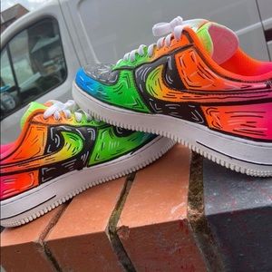 rainbow cartoon air forces